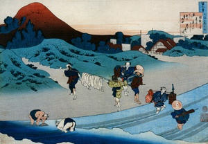 Poem by Empress Jitō, from the series One Hundred Poems Explained by the Nurse [Katsushika Hokusai,  from Meihin Soroimono Ukiyo-e 9: Hokusai II] Thumbnail Images