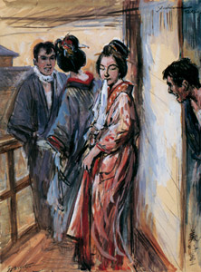 吉原 [ジョルジュ・ビゴー, ジョルジュ・ビゴー展 明治日本を生きたフランス人画家より]のサムネイル画像