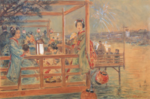 京都・鴨川祭り [ジョルジュ・ビゴー, ジョルジュ・ビゴー展 明治日本を生きたフランス人画家より]のサムネイル画像