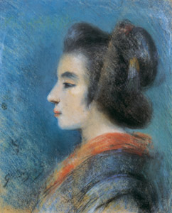 横顔の婦人像 [ジョルジュ・ビゴー, ジョルジュ・ビゴー展 明治日本を生きたフランス人画家より]のサムネイル画像