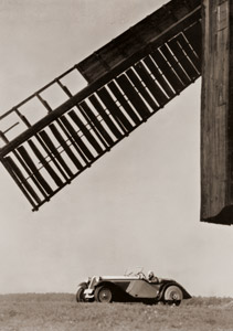 無題（風車と自動車） [Erich Balg, アサヒカメラ 1936年3月号より]のサムネイル画像