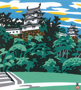 Akashi Castle [Kawanishi Hide,  from One Hundred Scenes of Hyogo I] Thumbnail Images