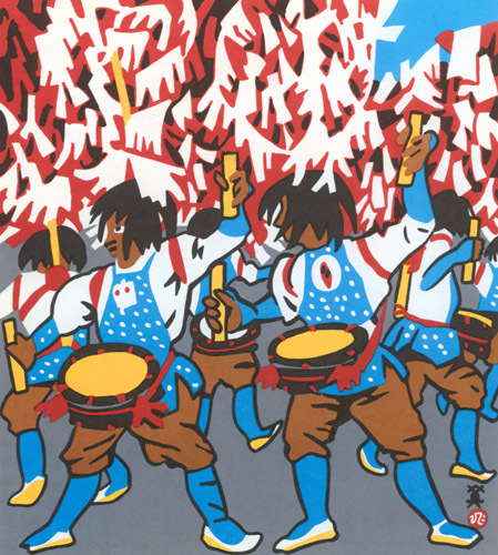 Zanzaka Dancing Parade (Oya) [Kawanishi Hide,  from One Hundred Scenes of Hyogo II]