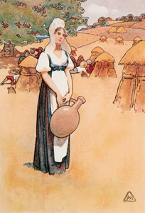 Fair in sooth was the maiden (Evangeline: A Tale of Acadie by Henry Wadsworth Longfellow) [Jessie Willcox Smith, 1897, from Jessie Willcox Smith: American Illustrator] Thumbnail Images
