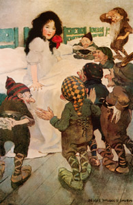 Snow-Drop and the Seven Little Dwarfs (A Child’s Book of Stories by Penrhyn W. Coussens) [Jessie Willcox Smith, 1911, from Jessie Willcox Smith: American Illustrator] Thumbnail Images