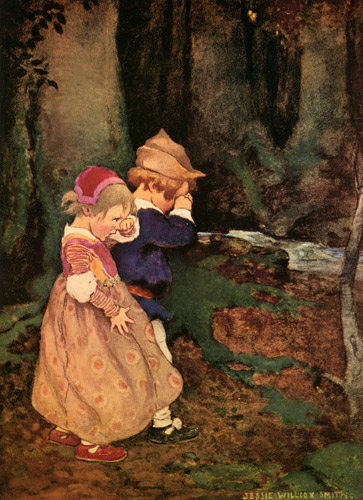 森の幼な子 [ジェシー・ウィルコックス・スミス, 1911年, ジェシー・W・スミス：アメリカンイラストレーターより] パブリックドメイン画像 