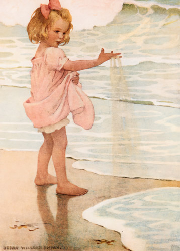 小さな水滴 [ジェシー・ウィルコックス・スミス, 1910年, ジェシー・W・スミス：アメリカンイラストレーターより] パブリックドメイン画像 