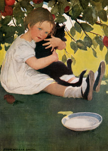 私は子猫好き [ジェシー・ウィルコックス・スミス, 1910年, ジェシー・W・スミス：アメリカンイラストレーターより]のサムネイル画像