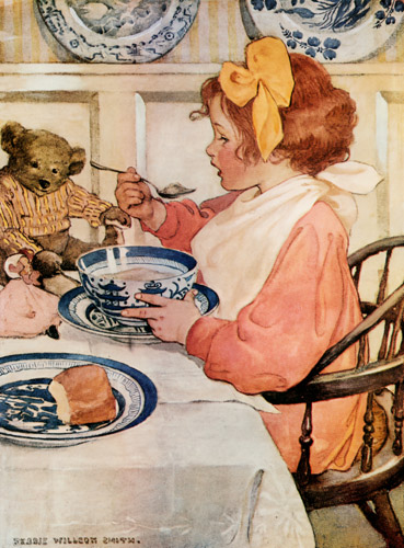 Then the Epicure (The Seven Ages of Childhood by Carolyn Wells) [Jessie Willcox Smith, 1909, from Jessie Willcox Smith: American Illustrator]