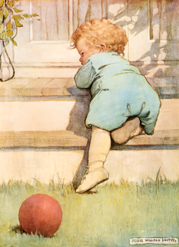 幼児の男の子 [ジェシー・ウィルコックス・スミス, 1909年, ジェシー・W・スミス：アメリカンイラストレーターより] パブリックドメイン画像 