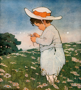 She Lufs Me—She Lufs Me Not. (Collier’s June 29, 1907) [Jessie Willcox Smith, 1907, from Jessie Willcox Smith: American Illustrator] Thumbnail Images