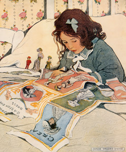 Picture Papers (The Bed-Time Book by Helen Hay Whitney) [Jessie Willcox Smith, 1907, from Jessie Willcox Smith: American Illustrator] Thumbnail Images