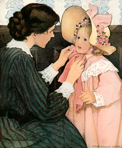 Hats  (The Bed-time Book by Helen Hay) [Jessie Willcox Smith, 1907, from Jessie Willcox Smith: American Illustrator] Thumbnail Images
