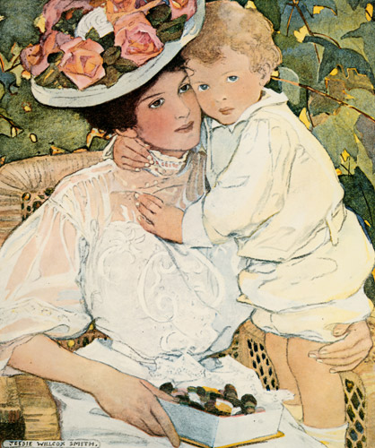 おばさん [ジェシー・ウィルコックス・スミス, 1907年, ジェシー・W・スミス：アメリカンイラストレーターより] パブリックドメイン画像 