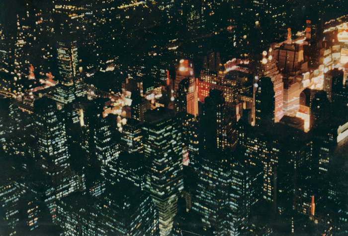 Night Sky-view of New York [Haruto Okumura, 1953, from Camera Mainichi June 1954]