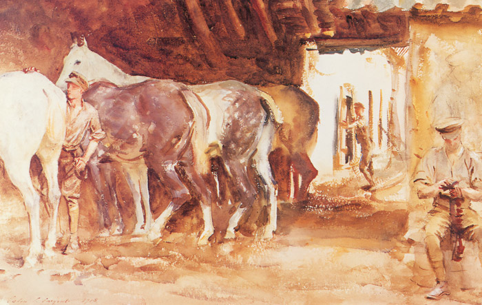 英国竜騎兵 [ジョン・シンガー・サージェント, 1918年, サージェント展 （1989）より] パブリックドメイン画像 