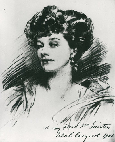 ジョージ・スウィントン夫人の肖像 [ジョン・シンガー・サージェント, 1906年, サージェント展 （1989）より] パブリックドメイン画像 