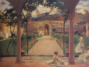 フィレンツェのトーレ・ガリにて:庭の婦人たち [ジョン・シンガー・サージェント, 1910年, サージェント展 （1989）より]のサムネイル画像