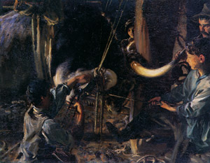 牛の蹄鉄を打つ [ジョン・シンガー・サージェント, 1906-1910年頃, サージェント展 （1989）より]のサムネイル画像