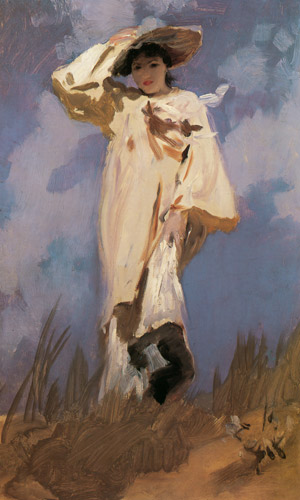 ジュディット・ゴーチェ（一陣の風） [ジョン・シンガー・サージェント, 1883-1885年頃, サージェント展 （1989）より] パブリックドメイン画像 