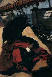 船上の画家の母 [ジョン・シンガー・サージェント, 1876年, サージェント展 （1989）より]のサムネイル画像