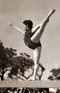 Miss Mitsuko Ikeda, Top Gymnast [Sadao Okawa,  from Asahi Shimbun News Photography 1956] Thumbnail Images