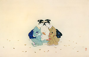 Hanshan Shide Likened to Two Women [Komura Settai, 1933, from Komura Setsudai Exhibition Catalog (1983)] Thumbnail Images