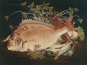 鯛（海魚図） [高橋由一, 1879-1880年頃, 近代洋画の開拓者 高橋由一展より]のサムネイル画像