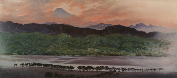 View from Makigahara towards Mt. Fuji [Takahashi Yuichi, c.1878, from Takahashi Yuichi: A Pioneer of Modern Western-style Painting]
