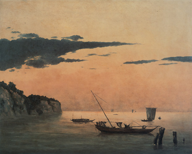 Honmoku Seacoast [Takahashi Yuichi, c.1877, from Takahashi Yuichi: A Pioneer of Modern Western-style Painting]