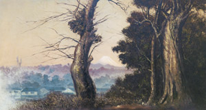 View from Atago Hill towards Mt. Fuji [Takahashi Yuichi, c.1878, from Takahashi Yuichi: A Pioneer of Modern Western-style Painting] Thumbnail Images