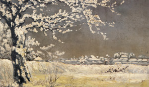 墨田堤の雪（墨堤雪） [高橋由一, 1876-1877年頃, 近代洋画の開拓者 高橋由一展より]のサムネイル画像