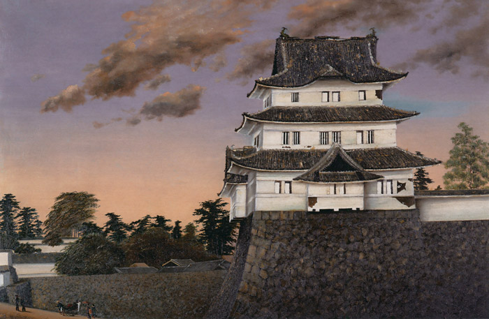View of the Former Edo Castle [Takahashi Yuichi, 1872, from Takahashi Yuichi: A Pioneer of Modern Western-style Painting]