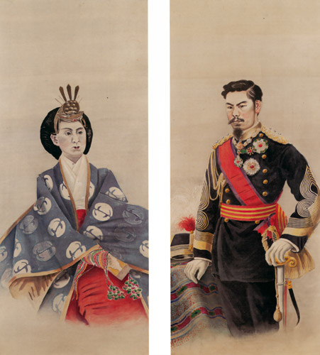 Emperor and Empress Meiji [Takahashi Yuichi, 1892, from Takahashi Yuichi: A Pioneer of Modern Western-style Painting]