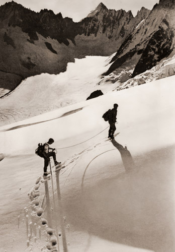 信頼（アルジャンティエール氷河） [エドヴァール・フレンド, カメラ毎日 1956年7月号より] パブリックドメイン画像 