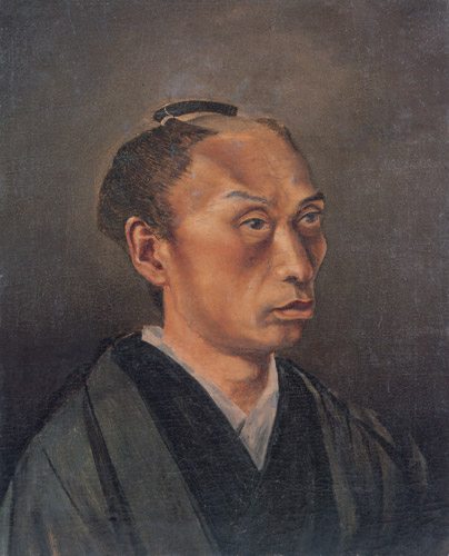 Self-Portrait with Chonmage Hairstyle [Takahashi Yuichi, 1866-1867, from Takahashi Yuichi: A Pioneer of Modern Western-style Painting]