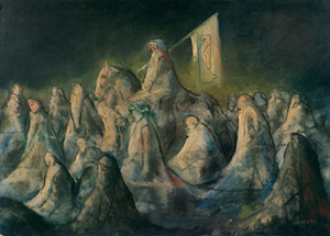 雪に降りこめられた行進 [エドガー・エンデ, 1948年, エンデ父子展より]のサムネイル画像