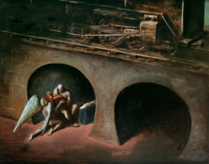 鉄橋のしたで [エドガー・エンデ, 1948年, エンデ父子展より]のサムネイル画像