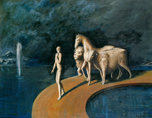 若者と動物たち [エドガー・エンデ, 1936年, エンデ父子展より]のサムネイル画像