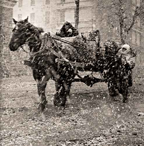 雪のある風景 [伊藤武, ARS CAMERA 1954年12月号より] パブリックドメイン画像 