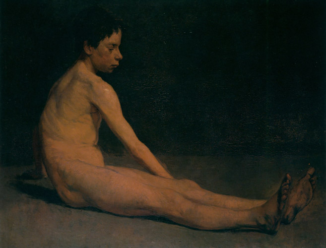 裸の少年 [ジェームズ・アンソール, 1878年, アンソール展 仮面と幻想の巨匠より] パブリックドメイン画像 