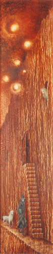 断崖 [レメディオス・バロ, 1962年, レメディオス・バロ展（1999年）より] パブリックドメイン画像 