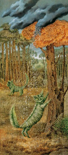 羊歯猫 [レメディオス・バロ, 1957年, レメディオス・バロ展（1999年）より] パブリックドメイン画像 