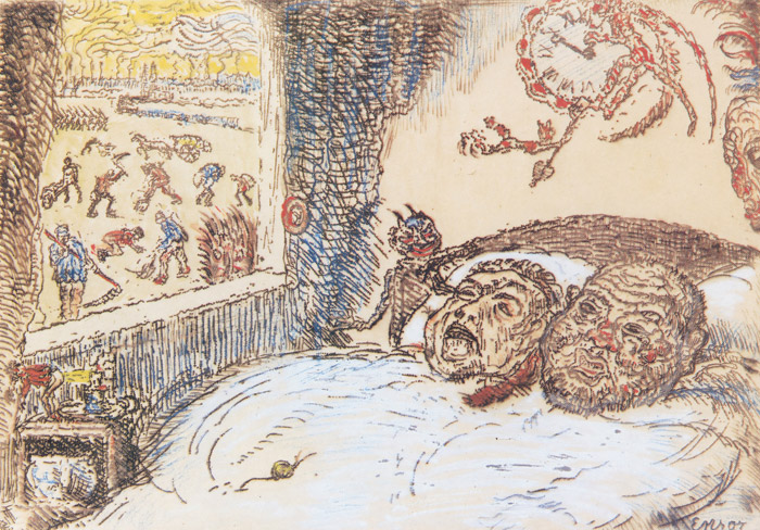 Series “The deadly sins”: Sloth [James Ensor, 1902, from James Ensor Exhibition Catalogue 1983-84]
