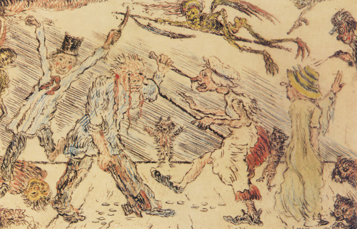 Series “The deadly sins”: Anger [James Ensor, 1904, from James Ensor Exhibition Catalogue 1983-84]