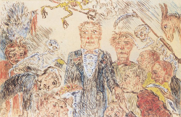 Series “The deadly sins”: Pride [James Ensor, 1904, from James Ensor Exhibition Catalogue 1983-84]