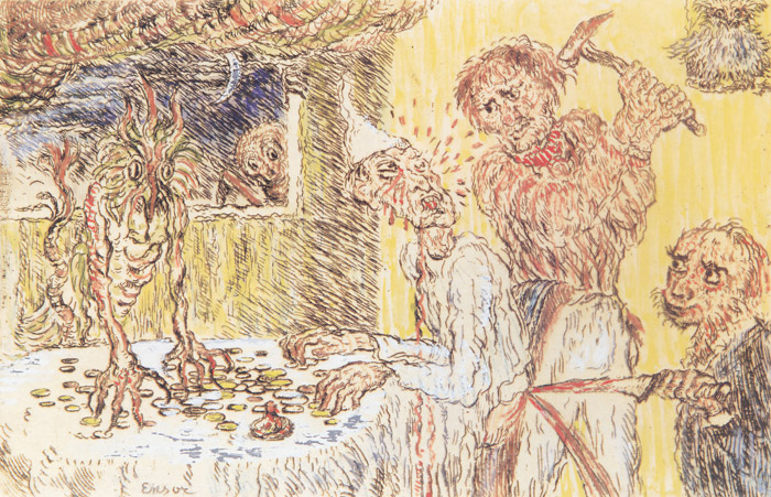 Series “The deadly sins”: Avarice [James Ensor, 1904, from James Ensor Exhibition Catalogue 1983-84]