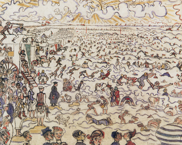 The baths at Ostend [James Ensor, 1899, from James Ensor Exhibition Catalogue 1983-84]