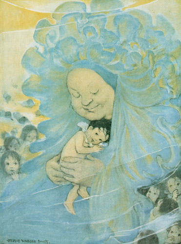 Plate 12 (“You are our dear Mrs. Do-as-you-would-be-done-by.”) [Jessie Willcox Smith,  from The Water Babies]