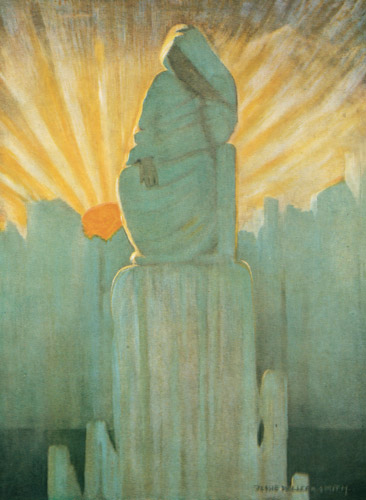 Plate 11 (It took the form of the grandest old lady he had ever seen. ) [Jessie Willcox Smith,  from The Water Babies]
